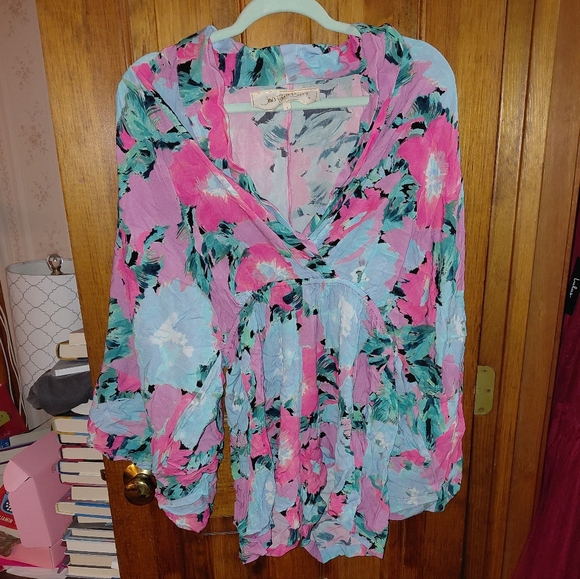 Jen's Pirate Booty Jardim Playsuit Botanical Print NWOT - Picture 3 of 8